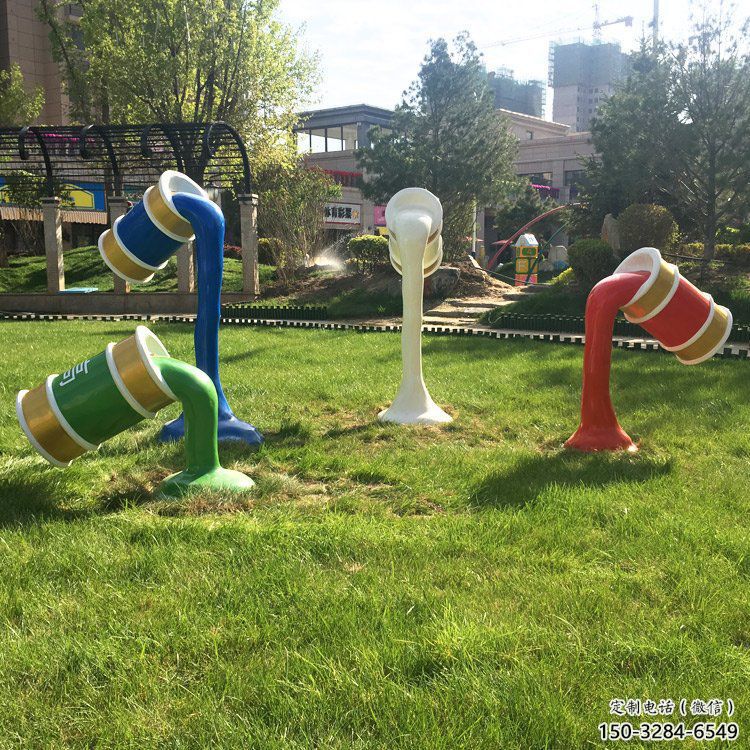 商業街油漆桶雕塑 售樓處學校雕塑 動漫擺件