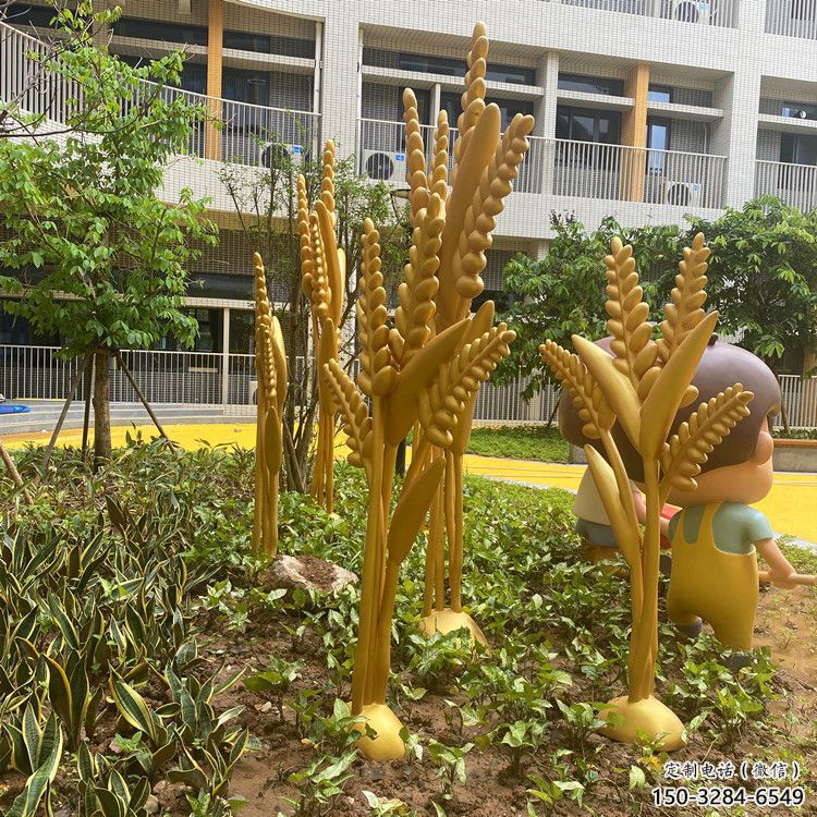 公園水稻雕塑廠家 酒店門口雕塑制作 彩繪擺件