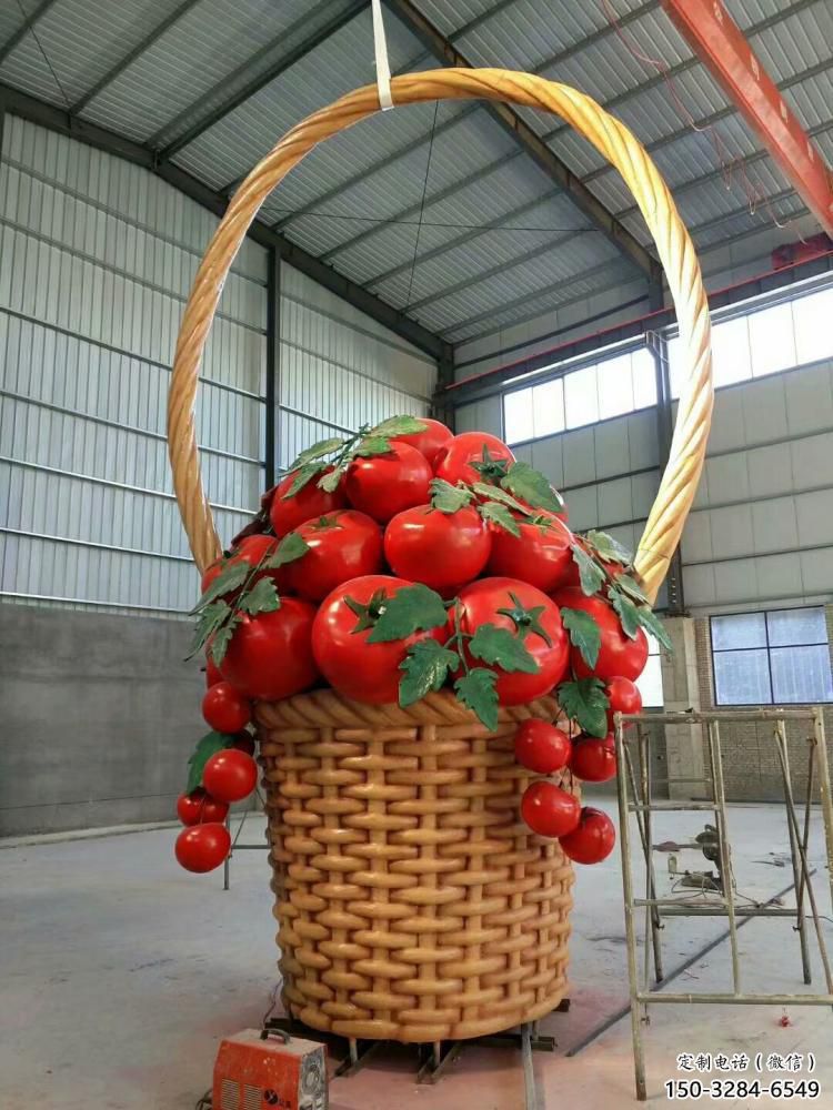 城市果籃雕塑 風(fēng)景區(qū)彩繪雕塑 抽象擺件