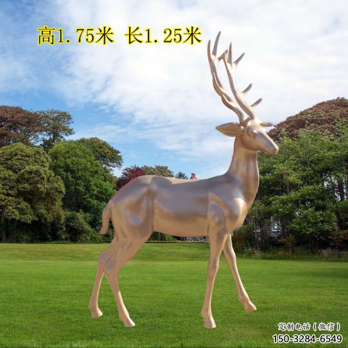 抽象小鹿雕塑供應(yīng)商 店門口彩繪雕塑 步行街?jǐn)[件