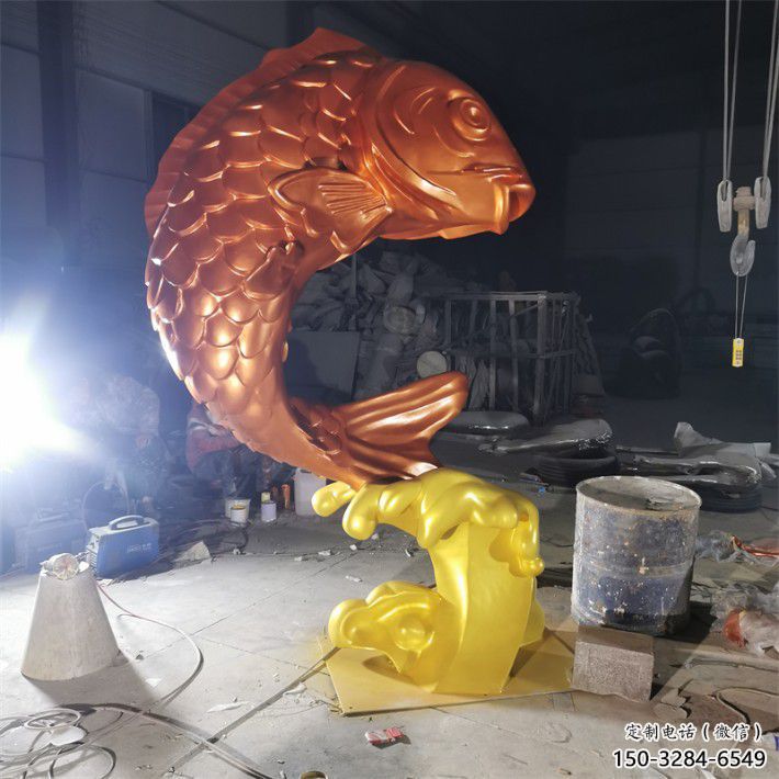 水景鯉魚雕塑廠家 風景區幾何雕塑 廣場小品