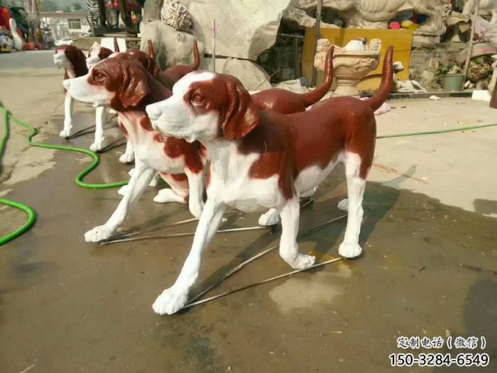 廣場(chǎng)玻璃鋼小狗雕塑 公園仿真雕塑 抽象擺件