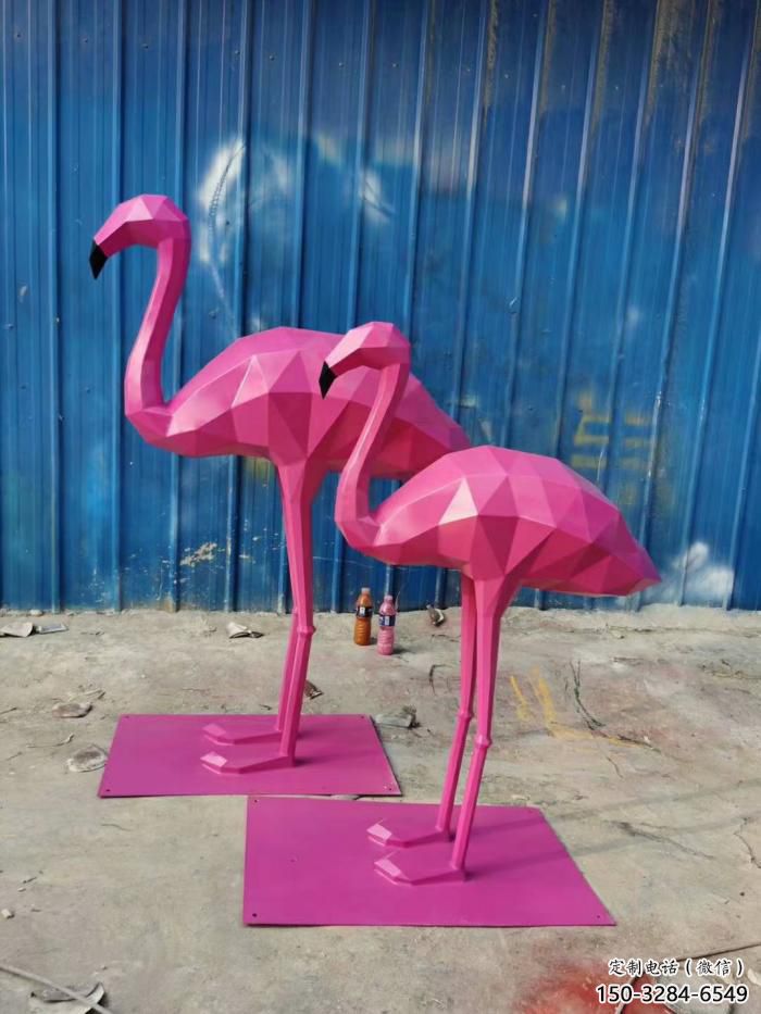 不銹鋼風景區火烈鳥雕塑 售樓處廣場雕塑 仿古擺件