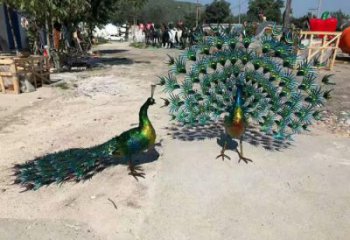 店門口不銹鋼孔雀雕塑 創(chuàng)意飛鳥雕塑 仿真擺件