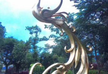 古銅色鳳凰銅雕塑廠家 大型城市雕塑 商業(yè)街擺件