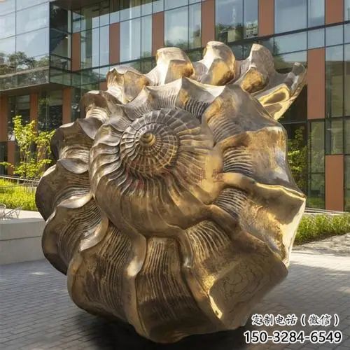 園林海螺銅雕塑廠家 田間彩繪雕塑 仿真擺件