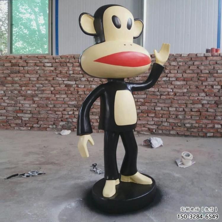 玻璃鋼彩繪猴子雕塑 仿真景觀雕塑 幼兒園擺件