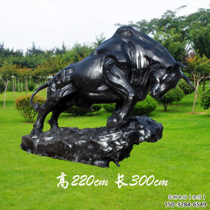 店門口玻璃鋼開荒牛雕塑 創(chuàng)意景觀雕塑 仿真擺件