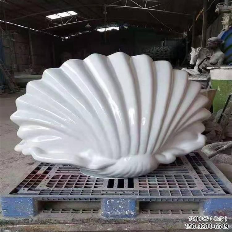 大型玻璃鋼貝殼雕塑 步行街宣傳雕塑 仿真擺件