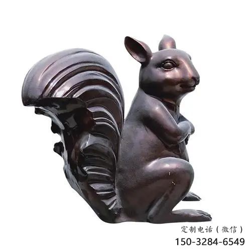 銅松鼠雕塑廠家，動(dòng)物景觀擺件，仿古元素設(shè)計(jì) (8)