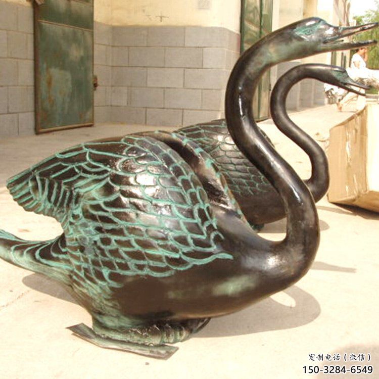 鴨子雕塑廠家，仿真動物， 公園廣場街頭擺件 (2)