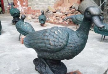銅鴨子雕塑廠家，仿古工藝，公園廣場動物擺件 (2)