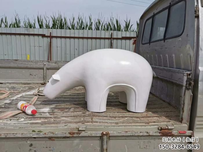 不銹鋼大熊雕塑，公園廣場雕塑，仿真彩繪工藝 (12)