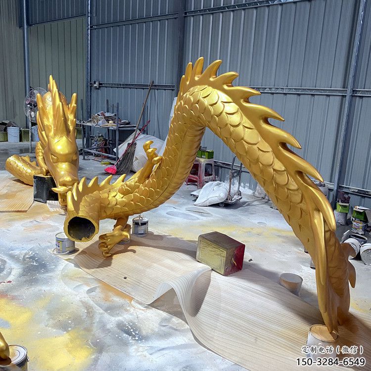 龍形銅雕塑，鑄銅工藝，大型動物雕塑制造商 (8)