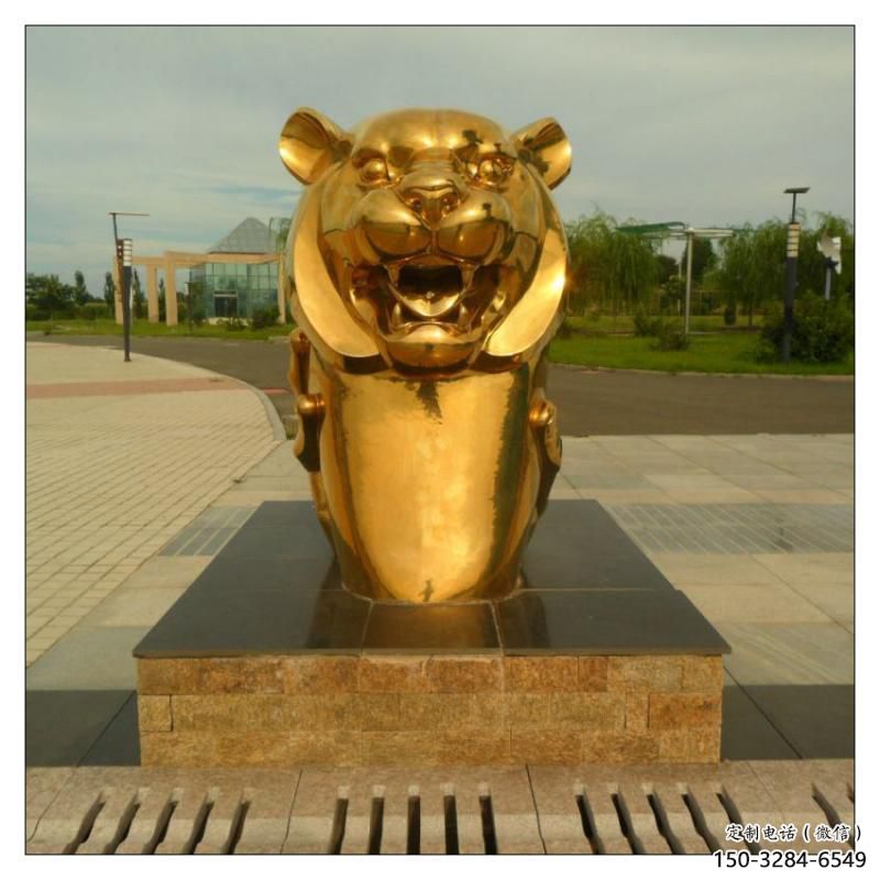 不銹鋼生肖雕塑，鍍鈦工藝，公園廣場戶外擺放 (3)