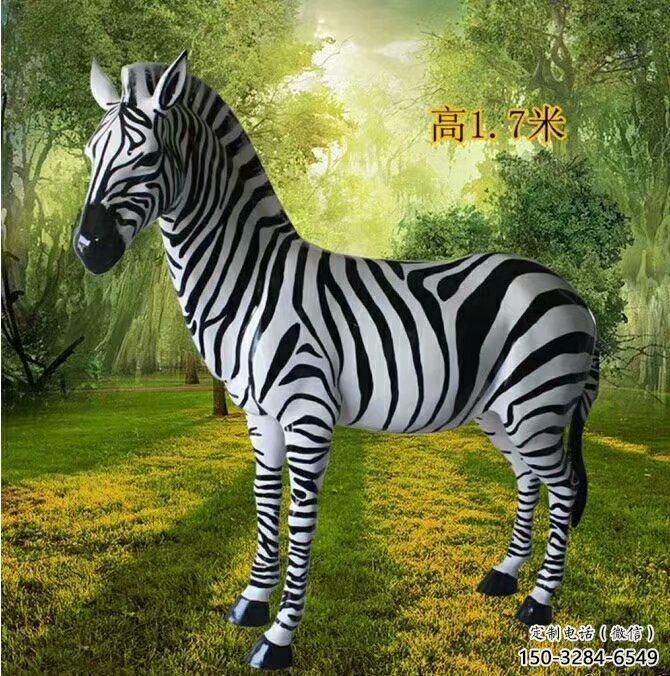 斑馬雕塑制作，仿真彩繪工藝，公園廣場(chǎng)街頭雕塑