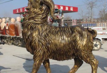 古銅色山羊雕塑廠家 大型城市雕塑 商業街擺件