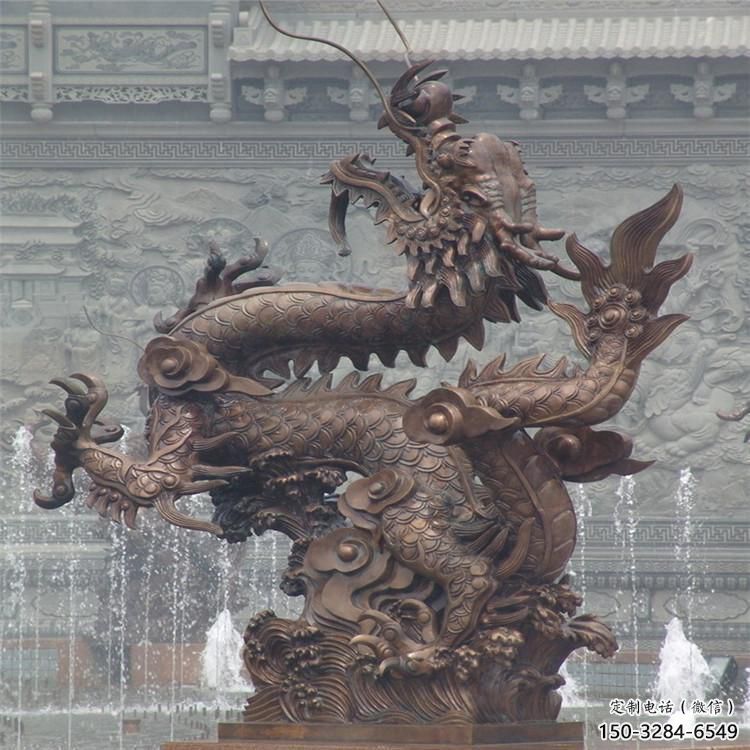制作龍頭雕塑廠家，鑄銅動物雕塑，房地產售樓處擺件