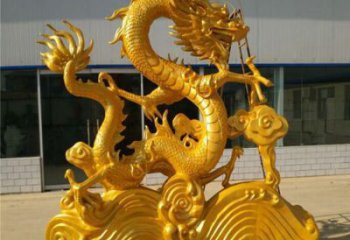 大型龍頭雕塑，鑄銅動物雕塑，房地產售樓處擺件