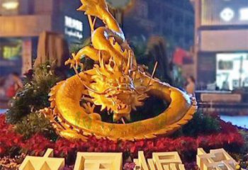 制作龍頭雕塑，鑄銅動物雕塑，房地產(chǎn)售樓處擺件