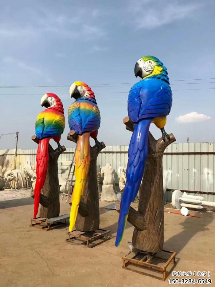 大型鸚鵡雕塑 門口創意雕塑 售樓處小品