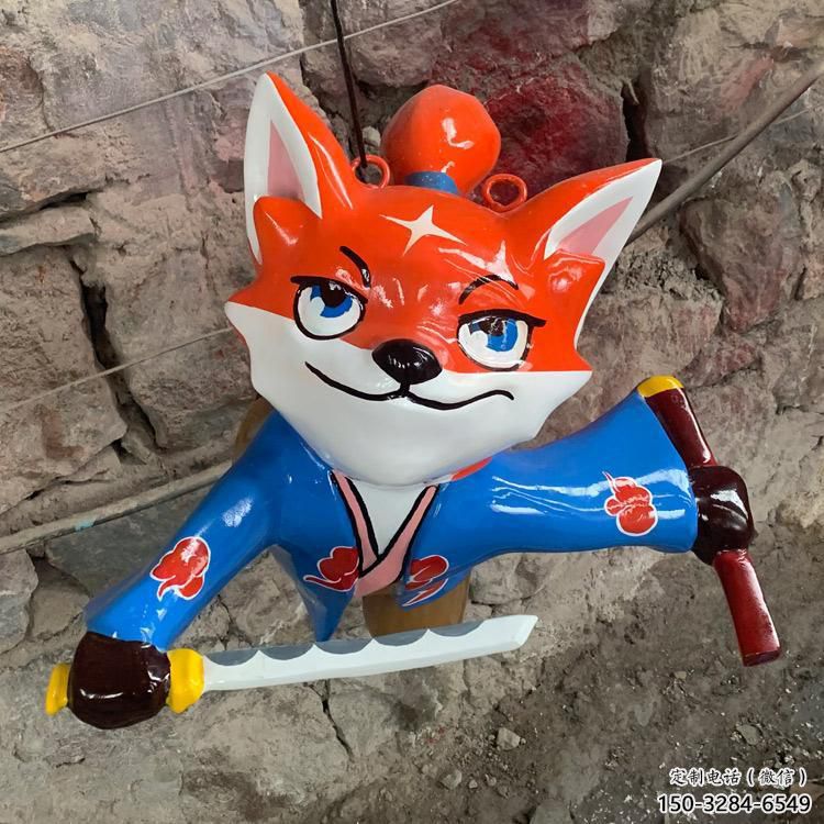 創(chuàng)意狐貍雕塑 步行街店門口雕塑 影視劇小品