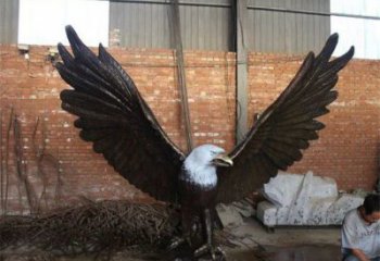 大型玻璃鋼老鷹雕塑 步行街宣傳雕塑 仿真擺件