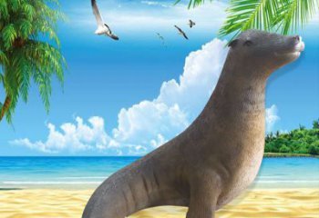 公園海豹雕塑 酒店門口雕塑 彩繪擺件