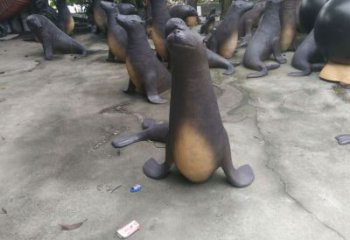 鏤空海豹雕塑 廣場近代雕塑 門口小品