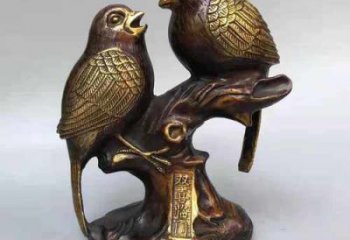 創意鑄銅喜鵲雕塑 步行街店門口雕塑 動物小品