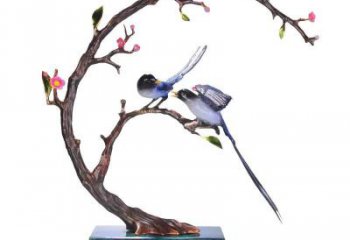 玻璃鋼仿真喜鵲雕塑 店門口園林雕塑 動物小品