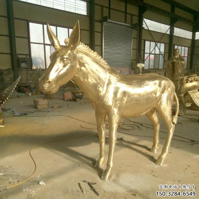 公園毛驢雕塑廠家 酒店門口雕塑 彩繪擺件