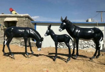 抽象毛驢雕塑 店門口彩繪雕塑 步行街擺件