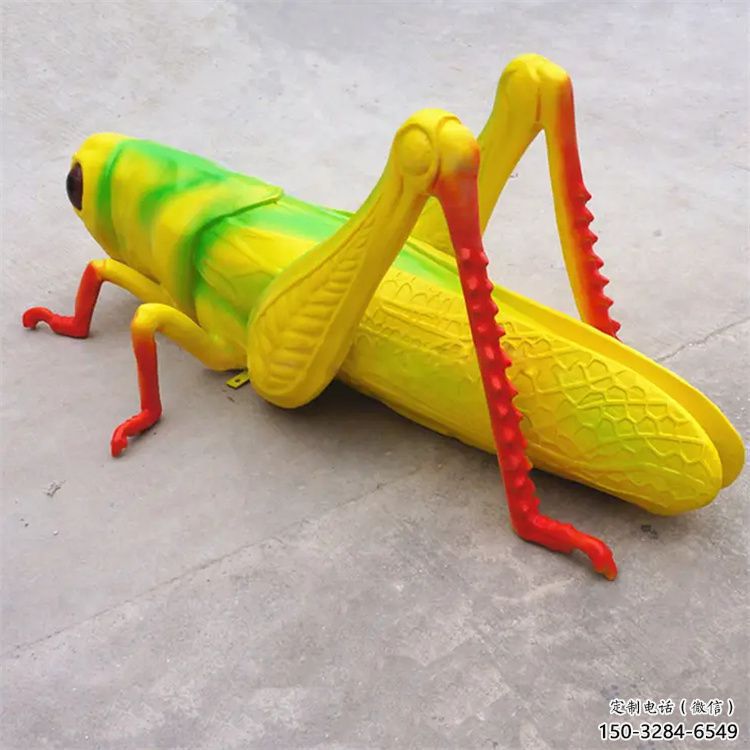 城市蟈蟈雕塑廠家 風景區彩繪雕塑 抽象擺件