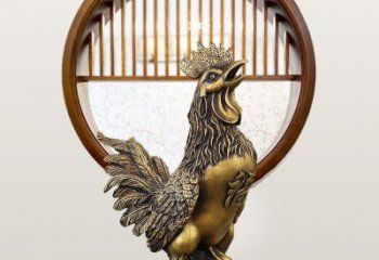 庭院小雞雕塑，現代小品，彩繪工藝