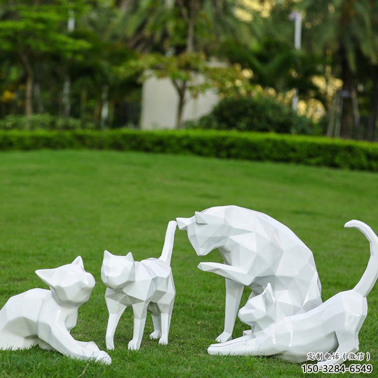 園林小貓雕塑，文化標識，公園小品