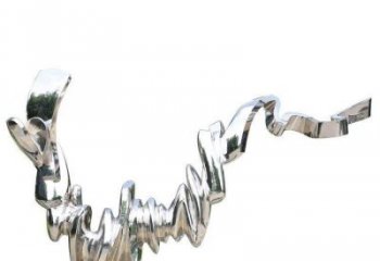 街道小貓雕塑，動物小品，剪影工藝