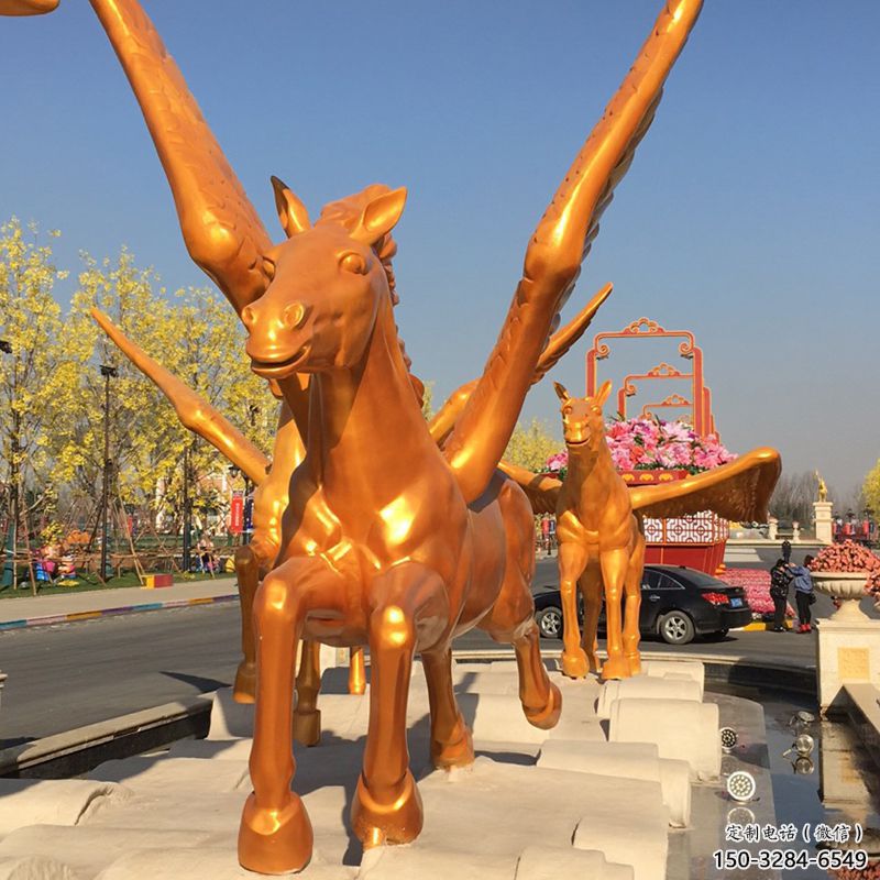 酒店天馬雕塑，迪士尼主題，噴漆工藝