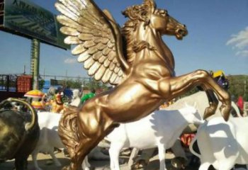 操場天馬雕塑，公園主題，鍍銅工藝