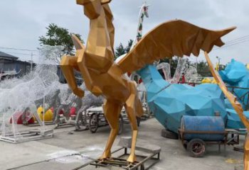 幼兒園天馬雕塑，動物主題，仿古工藝