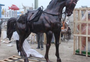 步行街小馬雕塑，景觀主題，古銅工藝