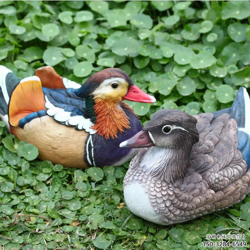 大型鴛鴦雕塑 步行街宣傳雕塑 仿真擺件