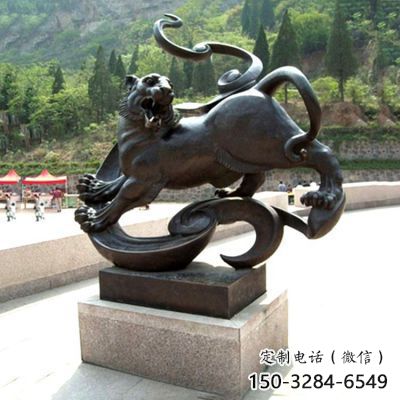 醫(yī)院白虎雕塑，仿古動(dòng)漫雕塑，仿古擺件