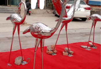 城市白鶴雕塑 風景區彩繪雕塑 抽象擺件