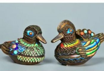 田間鴛鴦雕塑 彩繪仿真雕塑 園林擺件