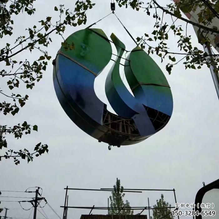 公園白鷺雕塑，噴砂發(fā)光雕塑，鑄銅工藝