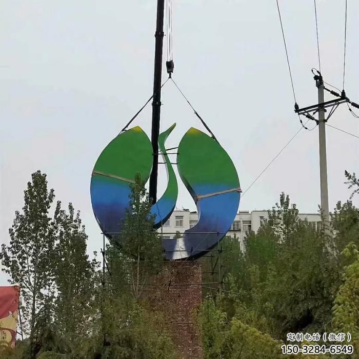 農(nóng)村白鷺雕塑，鏤空海洋雕塑，抽象效果