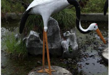 小區白鷺雕塑，拉絲海洋雕塑，抽象效果