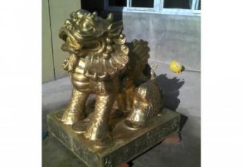步行街貔貅雕塑，鑄銅農(nóng)耕雕塑，鏤空方式