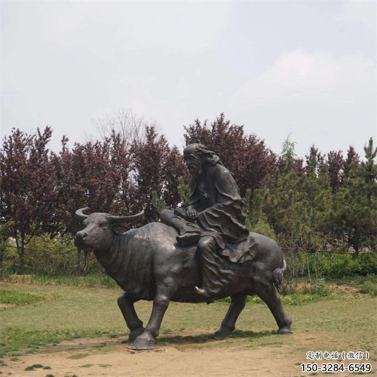 庭院老牛雕塑，鍍金歐式雕塑，網格形式